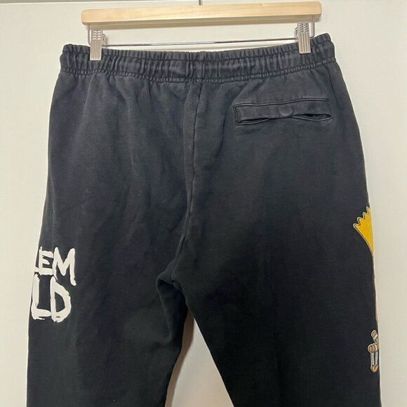 The Simpsons Youth Joggers Sweatpants Size XL Black Bart Problem Child Cotton - Picture 5 of 14